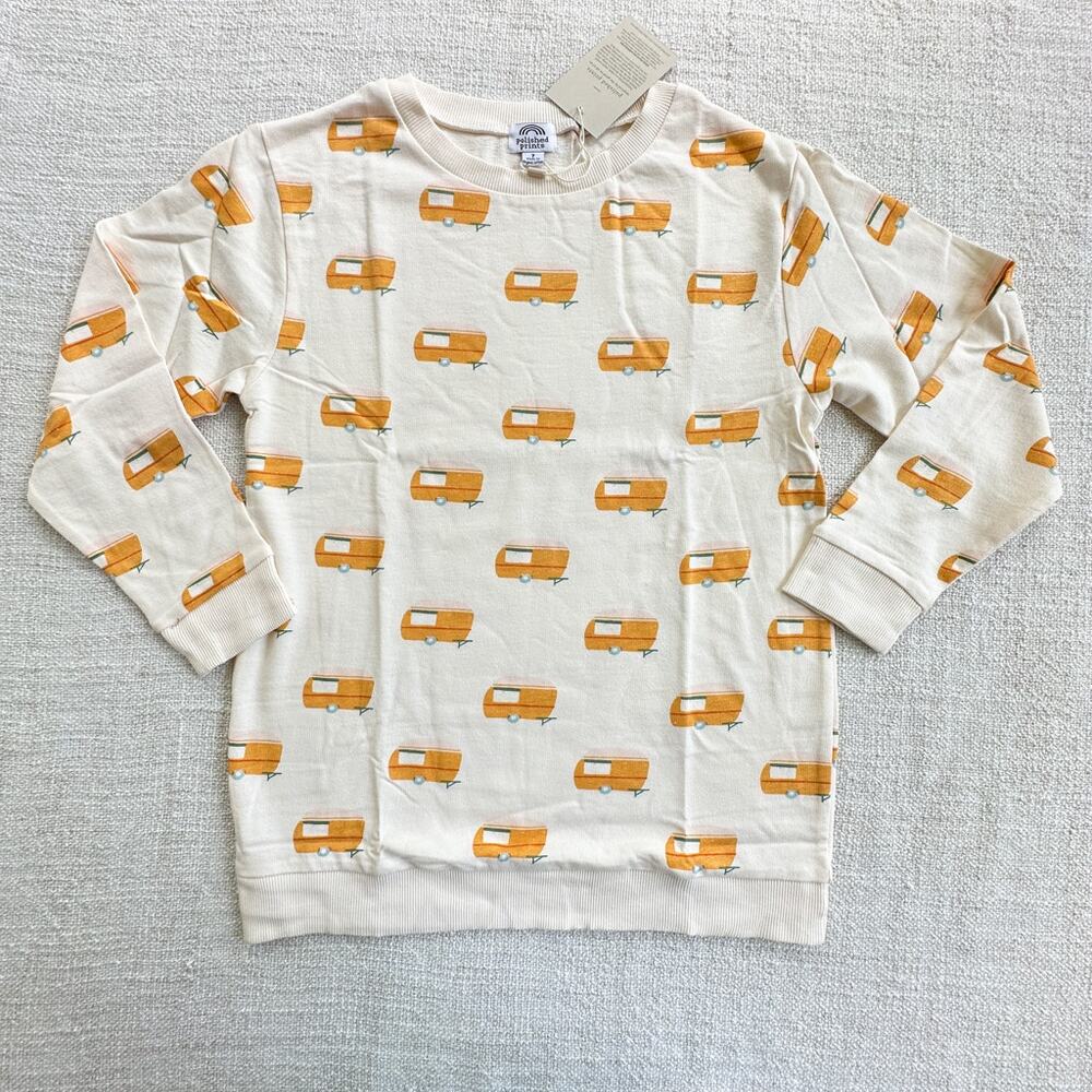 NWT Polished Prints Organic French Terry Camper Tunic Sweatshirt 7